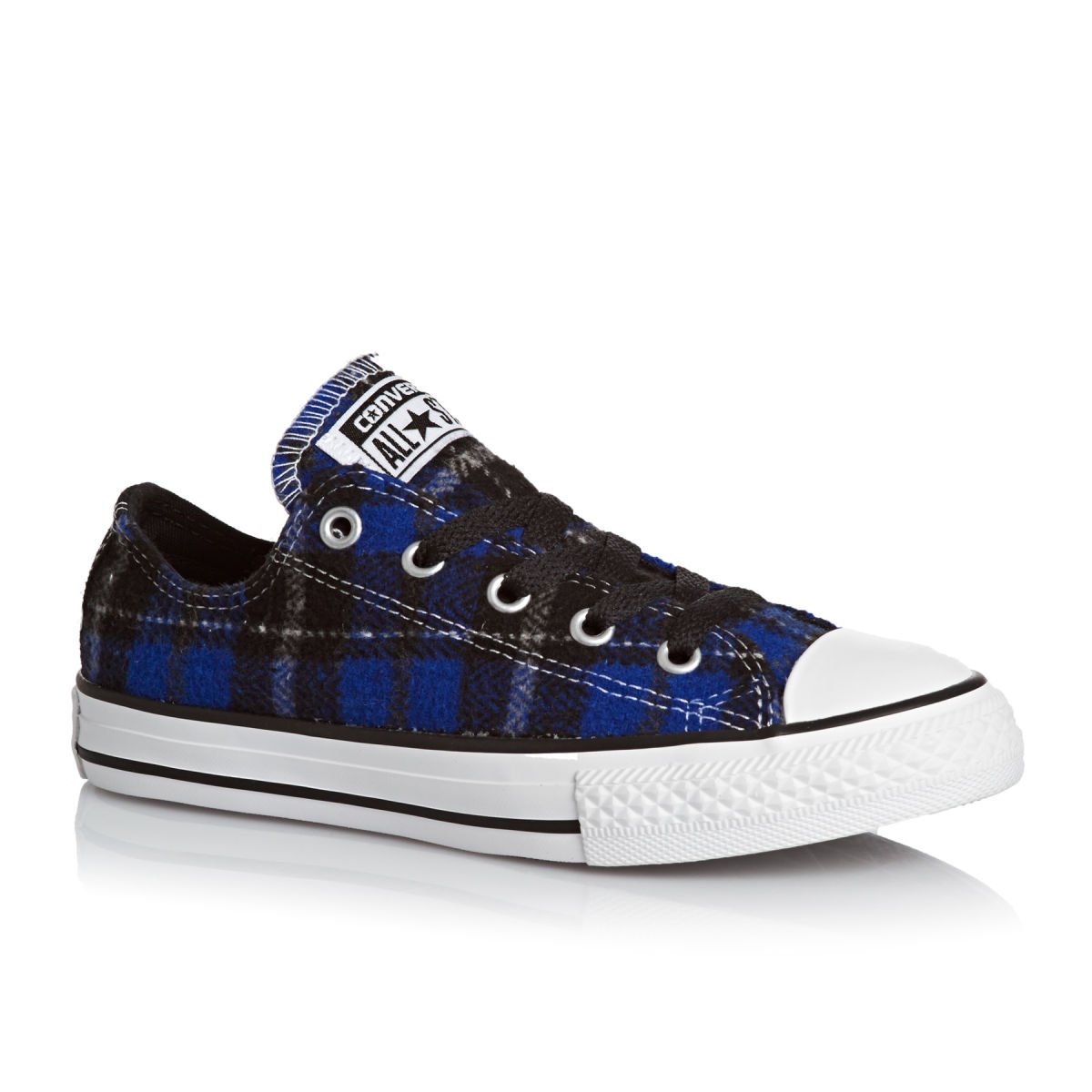 Converse Junior CT Lo blue Black Plaid Sneaker 649984C - Stampede Shoes