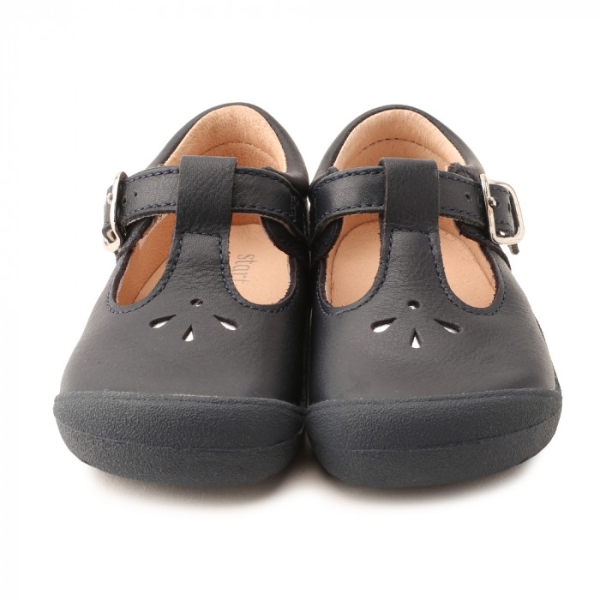 Start-rite Girls First Evy Navy Leather 